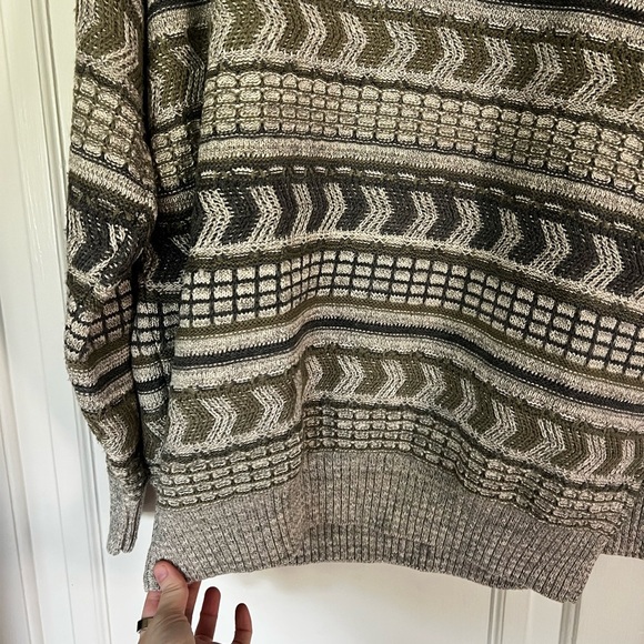 Vintage St. John’s Bay Sweater XL Coogi Styl 90s Chunky Knit Earth Tone Pullover - Picture 3 of 7